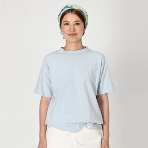 45Rpm Short Sleeve Embroidered Logo 908 Unisex Cotton Top Japan Oversized